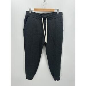 True Classic Jogger Sweatpants Men Large Gray Fleece Lined Warm Drawstring Waist